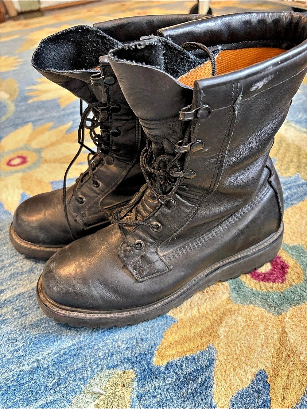 Bates Gore-Tex Combat Boots Black Lace-Up Boots